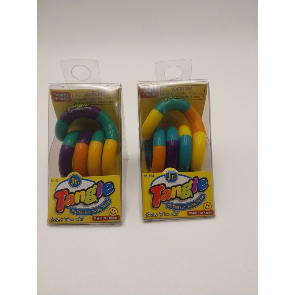 Tangle Jr 104 VTG Sensory Fidget Toy Brain Twist Stress Relief  2pcs  3+